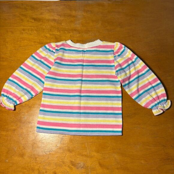 Health-tex Vintage Rainbow Made in USA 2T Stripped Long Sleeve - Picture 3 of 4